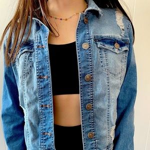 Wallflower Distressed Jean Jacket